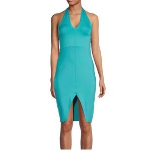 AREA STARS
Slim Fit Halterneck Slit Bodycon Dress